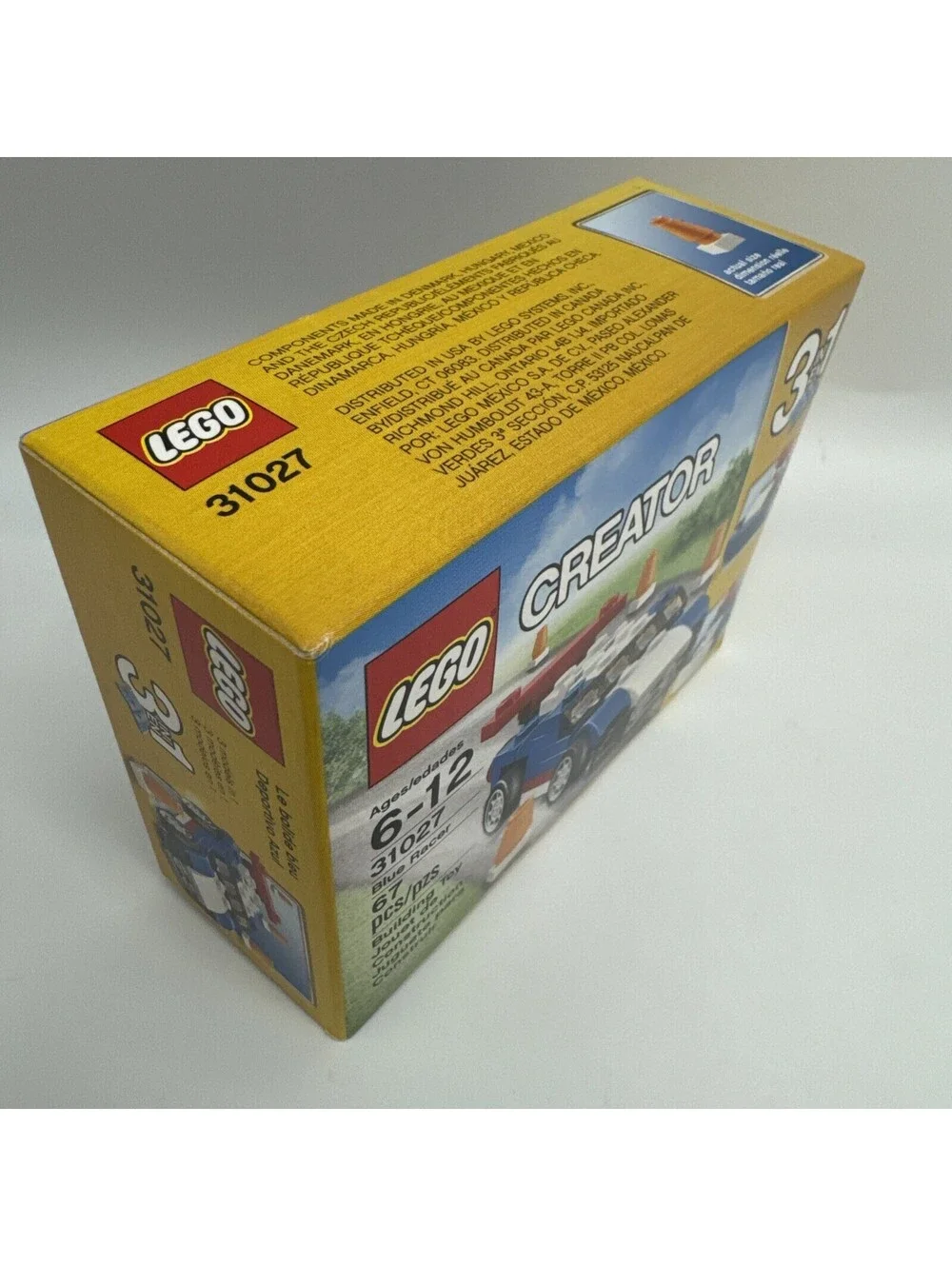 LEGO CREATOR: Blue Racer (31027) Small Box 67 Pc Race Car 3-in-1 set